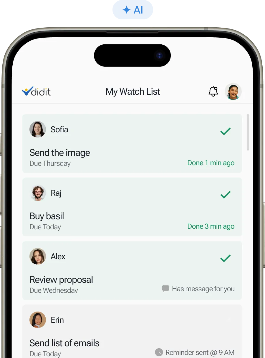 the user's phone receiving messages